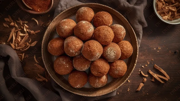 Bolinhos de especiarias caseiros em prato rústico